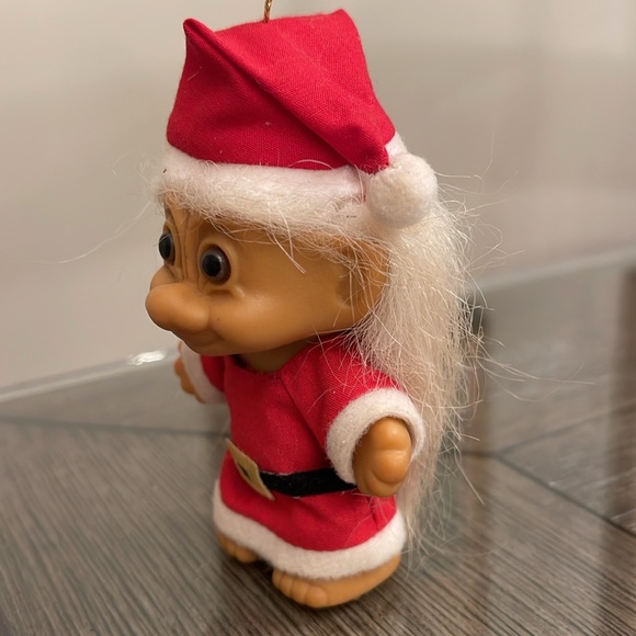 Vintage Russ Christmas Santa Troll Doll in Santa Suit Santa Claus 5" Ornament - Picture 2 of 14